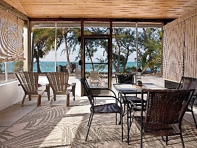North Caicos condo rental - Ocean view from your own spacious screened patio