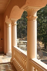 Santa Rosa villa rental - Loggia off breakfast nook, has outdoor fireplace