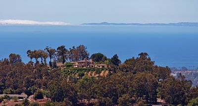 View of the home from across the valley
