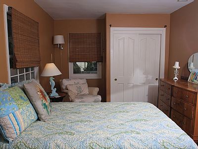 Bedroom #3 with double bed - outside entry possible from courtyard