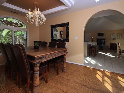 Dining table seats 8