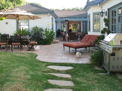 Patio with barbecue