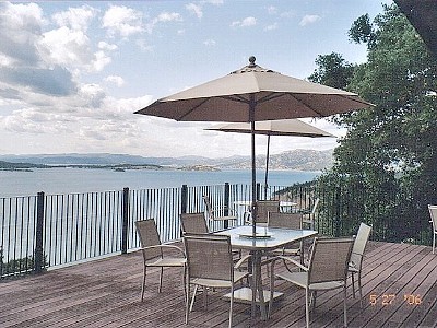 Lake Berryessa house rental - Relax or celebrate on your secluded deck.