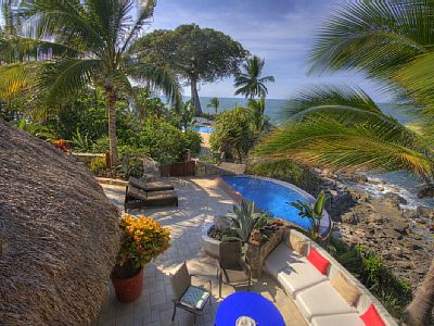 Terrace and pools overview